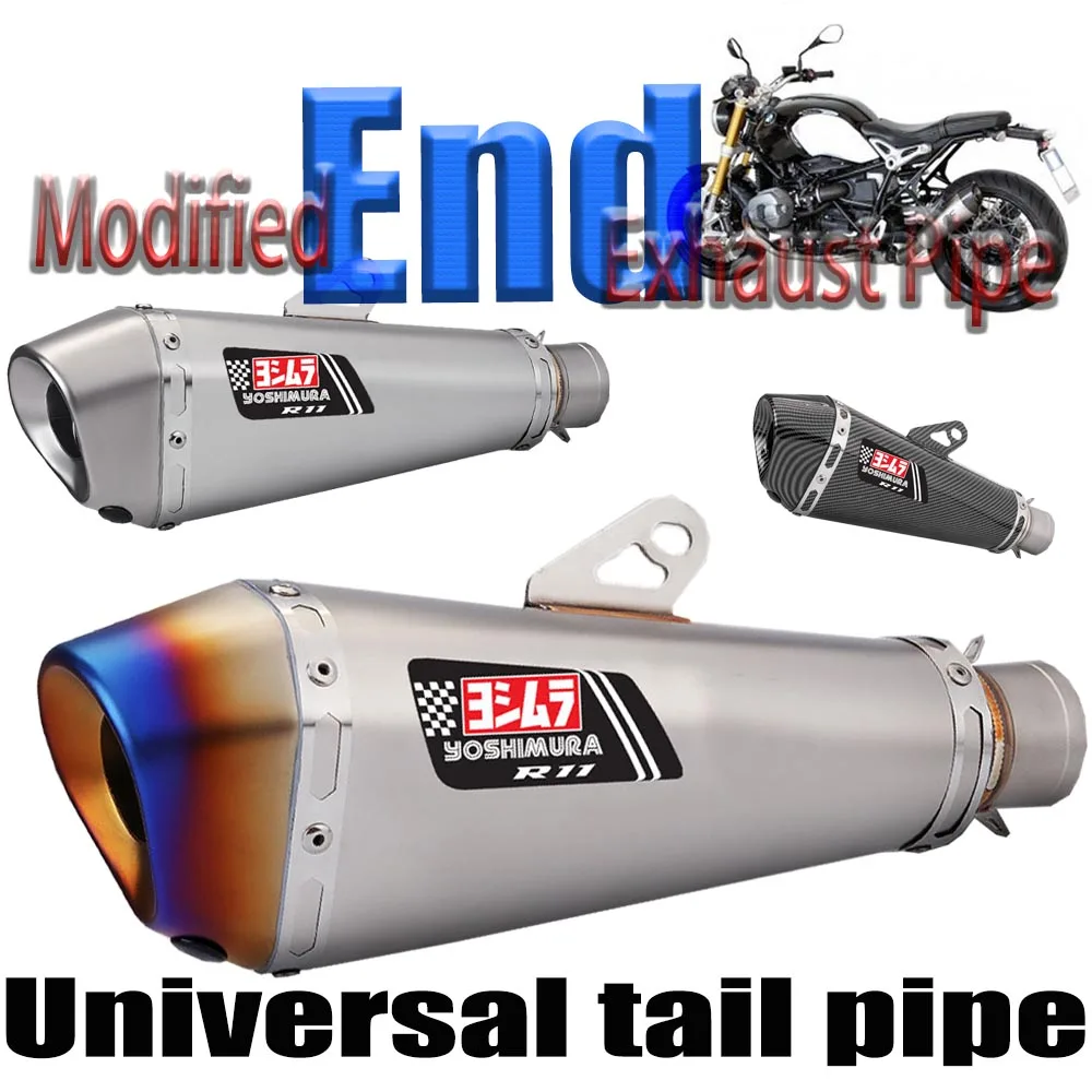 Quality Assurance Conical Small Hexagonal Yoshimura Exhaust Pipe Modified Universal 51mm Stainless Steel Motorcycle Exhaust Pipe