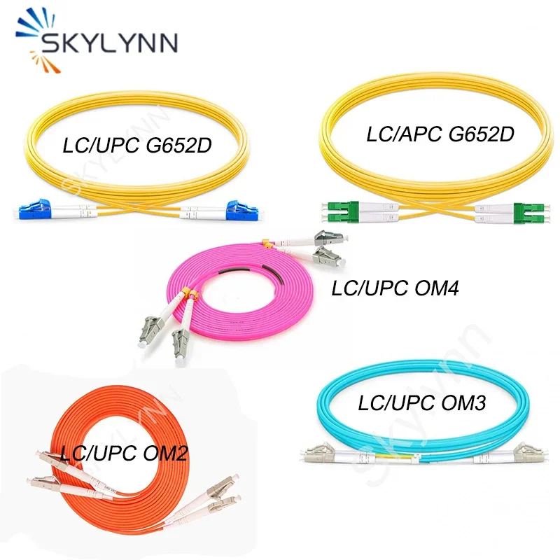 

50PCS/Carton 1 Meter Length LC-LC DX Core 3.0mm Cable SM MM OM2/OM3/OM4 Fiber Optic Patch Cord With LSZH Jacket