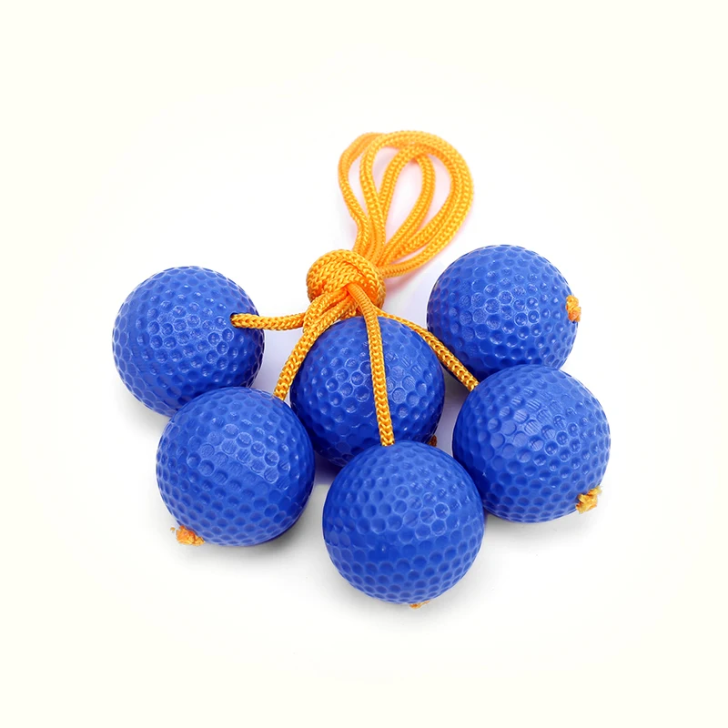 1 Juego de 6 bolas de cuerda de Golf, bolas de escalera, juego de lanzamiento, bolas de cuerda
