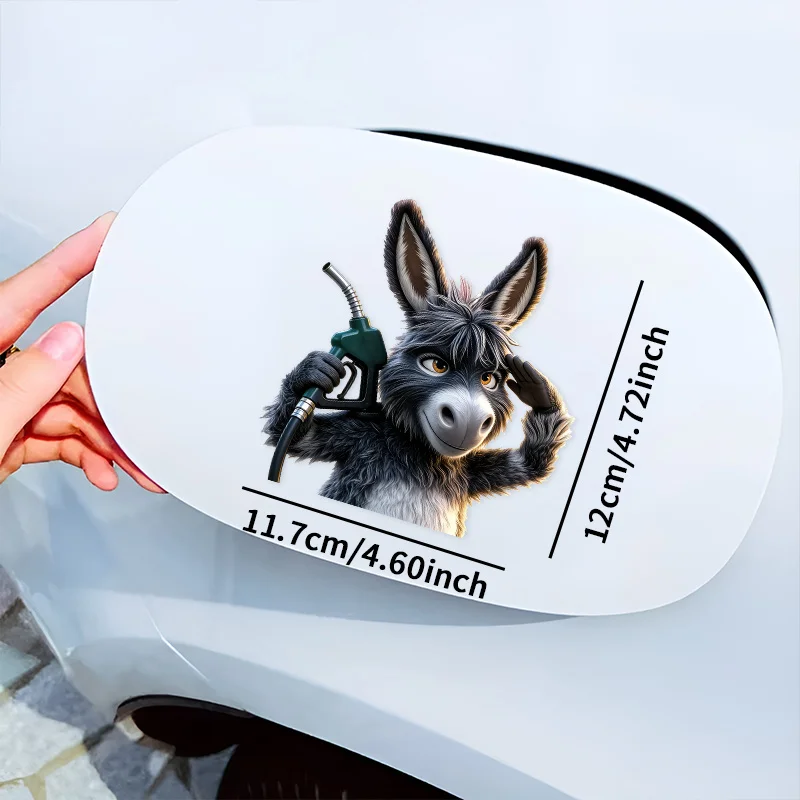 1PCS Funny Saluting Donkey Pet Car Sticker, adds a playful and joyful vibe to your vehicle. Waterproof and easy to apply