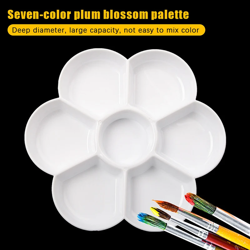 Paleta malarska 2-30 sztuk, 6 przegródek, mini plastikowa paleta do farb akwarelowych do malowania artystycznego i zajęć DIY.