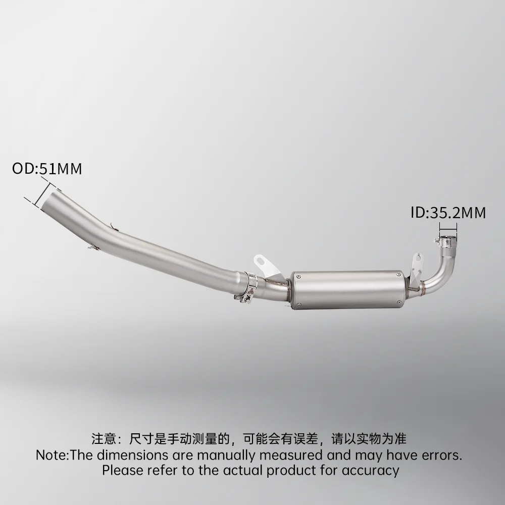

The middle muffler of the motorcycle exhaust system connection pipe is suitable for GPR250 GPR250S GPR250R 2021-2024