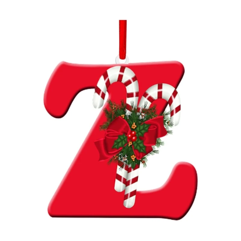 26 حرف شجرة عيد الميلاد تزيين مُثبت ، شجرة عيد الميلاد الحلي شخصية عيد الميلاد الحلي ForXmas ديكور 1 قطعة دروبشيب