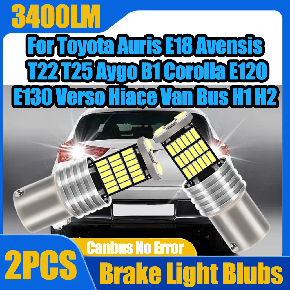 

2X Turn Signal Lamp 1157 BAY15D P21/5W For Toyota Auris E18 Avensis T22 T25 Aygo B1 Corolla E120 E130 Verso Hiace Van Bus H1 H2