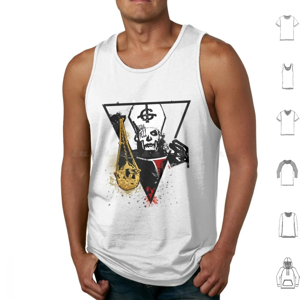 Papa Emeritus I Street Art-Ghost Bc Camisetas sin mangas Chaleco sin mangas Ghost Bc Ghost Ghost Band Papa Emeritus Papa Emeritus Ii Papa
