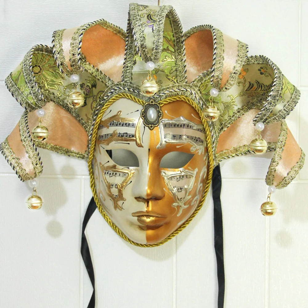 

Deluxe Italy Venice Mask Cosplay Venetian Woman Man Masks Carnival Masquerade Halloween Wall Decor Party Costume Props