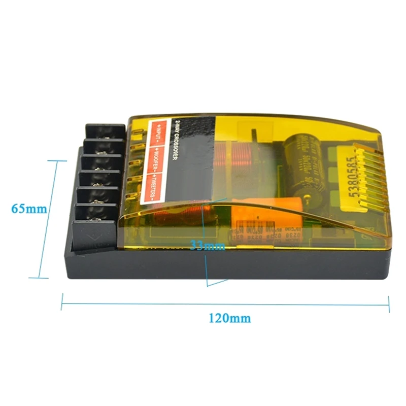 プロのカーステレオオーディオ周波数分割器,2ウェイウーファー,スピーカー,クロスオーバーフィルター,2個