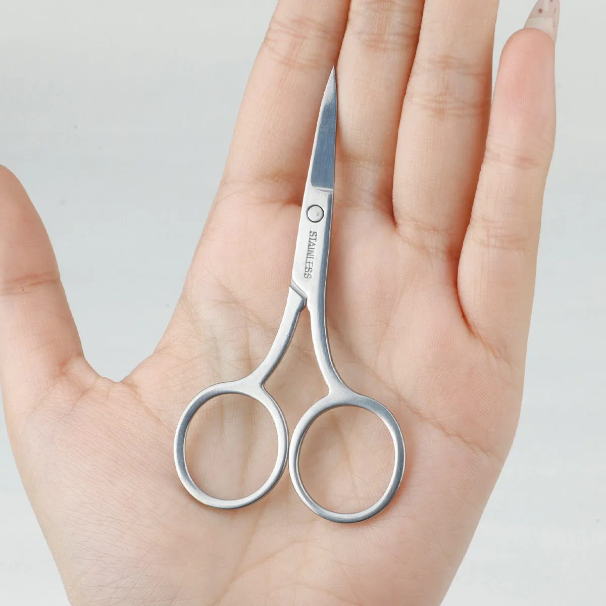 1 Pcs Cross Embroidery Flower Scissors Make-Up Scissors Cross-Border Stainless Steel Tip Scissors Color Titanium Tip
