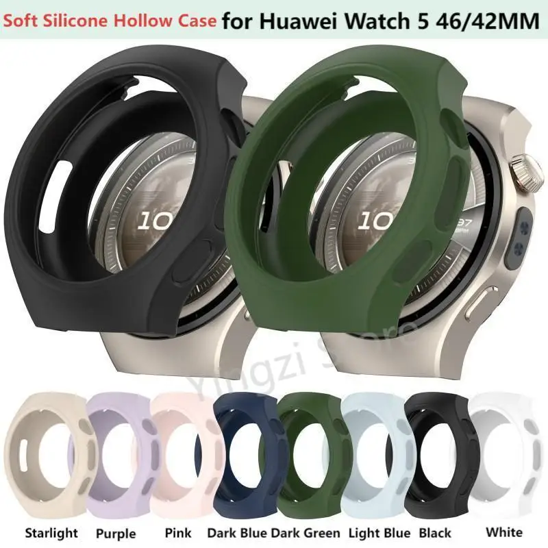 

Мягкий силиконовый чехол для Huawei Watch 5, 46 мм, 42 мм, защитная крышка, ремешок для часов, бампер для Huawei Watch 5, 42 мм, 46 мм, защитная оболочка