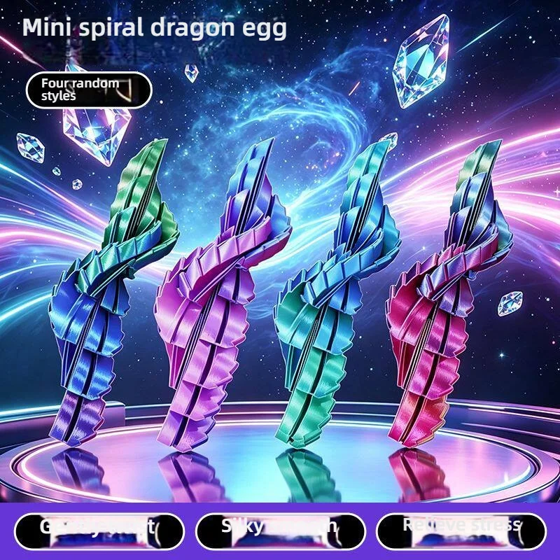 MQUDUO 3D Printed Dragon Egg Fidget Toy Twist Deformable Model, Creative Desk Decor Office Stress Relief Gift for Adults