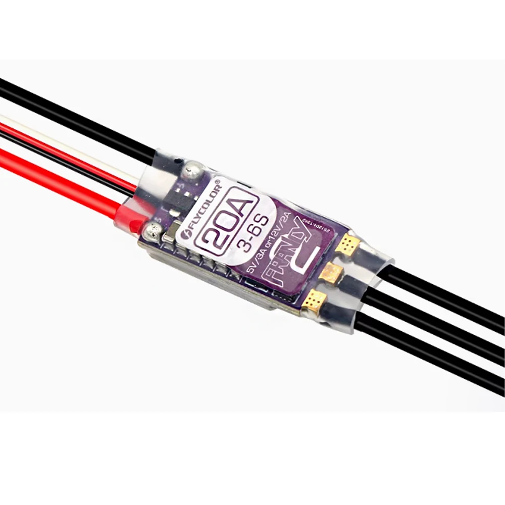 FLYCOLOR Francy 2 ESC sans balais 20A 30A 40A 50A BLHELI-32 3-6S contrôleur de vitesse 5V/3A 12V/2A pour Drone avion RC quadrirotor