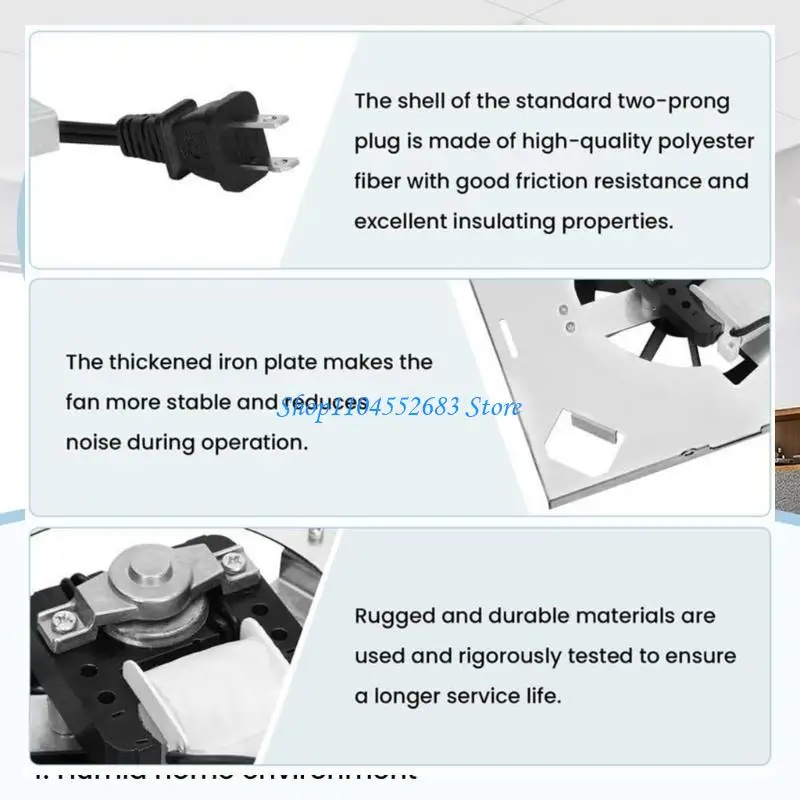 Y6GD Advanced Vent Fan Easy Installation Bathroom Fan Low Noise Ceiling Fan Motor Assembly Upgrades for Modern Home Bathrooms