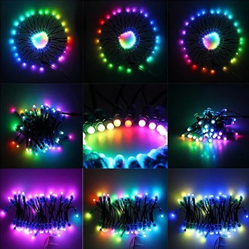 12mm DC5V WS2811 IC RGB Full Color Digital Pixel Light LED Module IP68 Waterproof Christmas String Light Full Kit