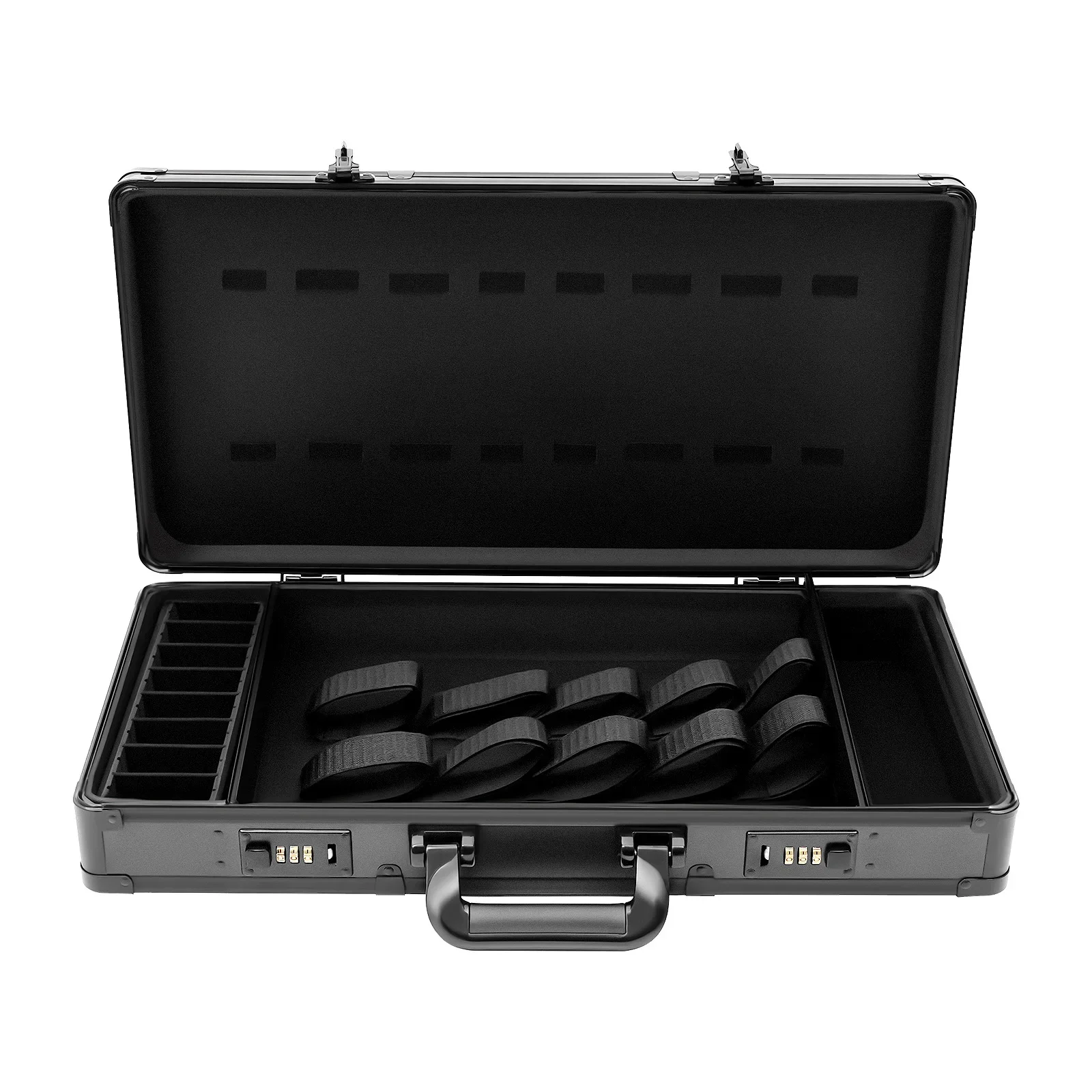 Barber Tool Box W/ Code Lock, Hair Salon Tool Travel Organizer Case, Multifunction Portable Barber Scissor Bag, 55x27x10cm