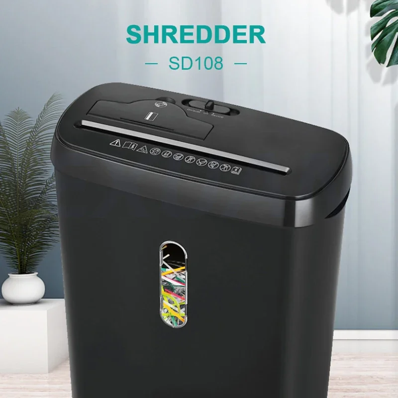 220V Paper Shredder Cross-cut ffice 12L Large Capacity Electric Document Strip Level 2 Confidential 8 Sheet 9 Sheet Shredding