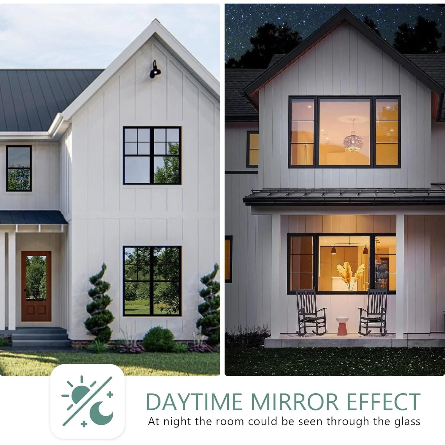Window Film One Way Mirror Film Privacy Static Decorative Heat Control Anti UV Window Tint for Home Office Green Silver 2 Mil