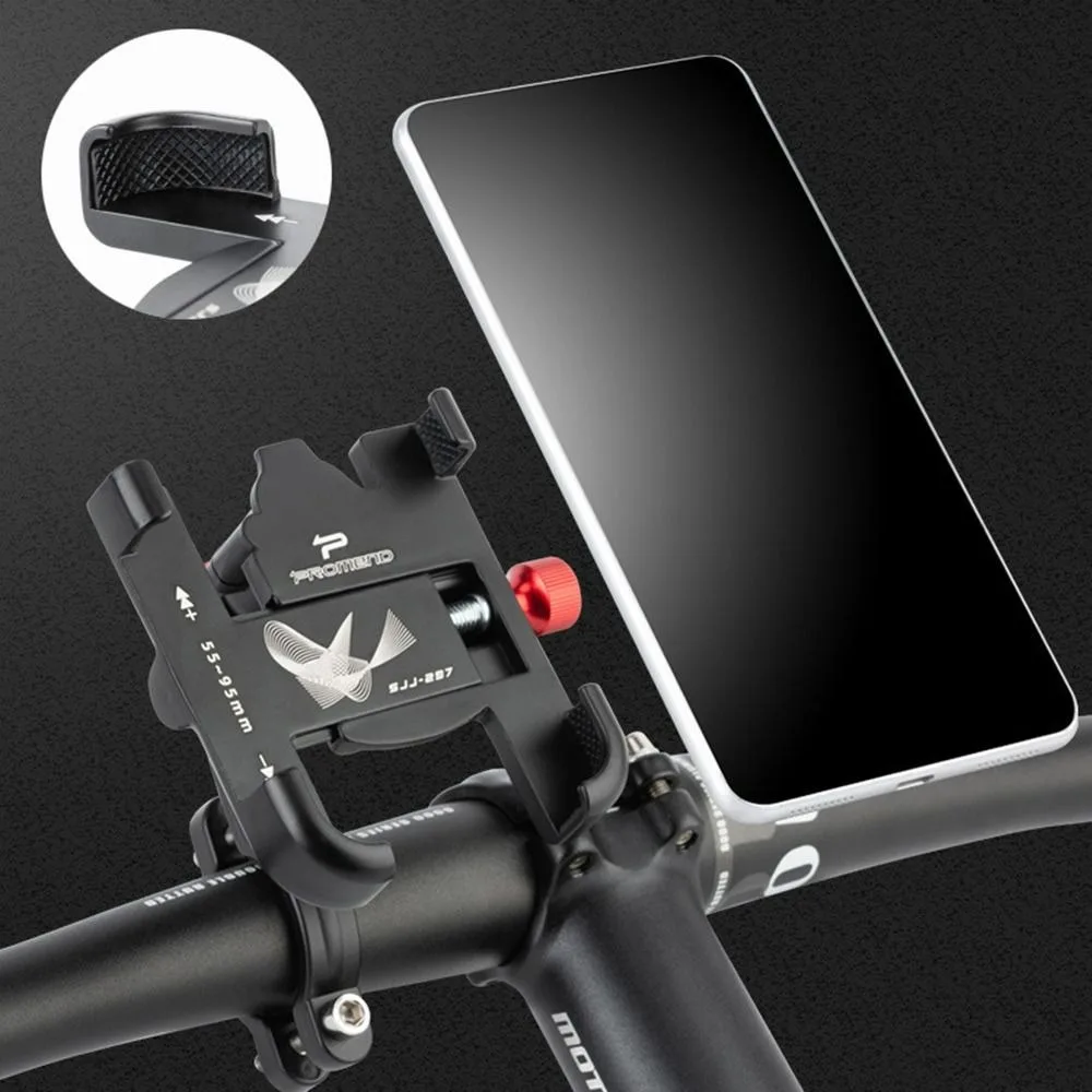 

360° Rotatable MTB Phone Mount Aluminum Non-Slip Grip Bicycle Phone Holder Shockproof Adjustable Cycling Bracket
