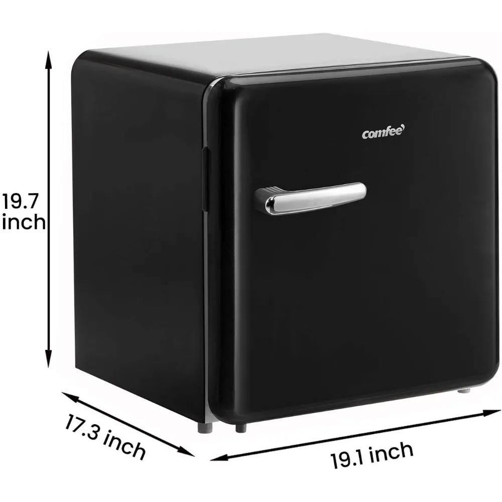 1.6 Cubic Feet Solo Series Retro Refrigerator Sleek Appearance HIPS Interior, Energy Saving, Adjustable Legs