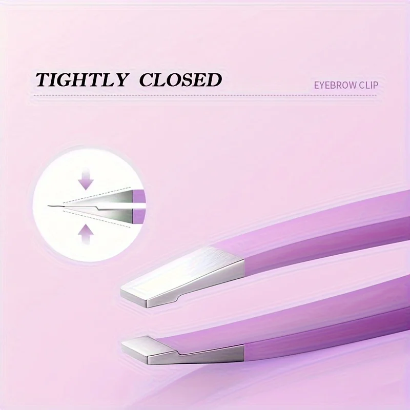 Zestaw 4 szt. kolorowych pęset do brwi, do usuwania drobnych włosków, ze stali nierdzewnej, skośne klipsy do brwi, narzędzia do makijażu.