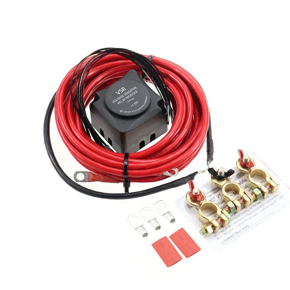 12V Module RV Voltage Sensitive Relay VSR Kit for Marine Boat Vessel RV Dual Battery System