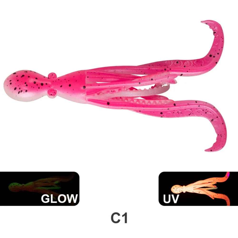 2024 9.5cm 5g Saltwater Octopus Bait Rubber Soft Silicone Squid Skirt Lure Artificial TPE Material Octopus Squid Lure