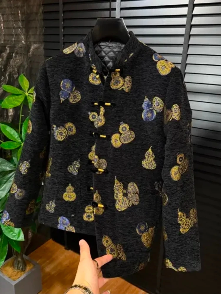 

Новая мужская осенне-зимняя модная повседневная куртка в стиле Тан с поясом и пуговицами на манжетах, в национальном стиле, с ощущением высокого класса, крутая и стильная