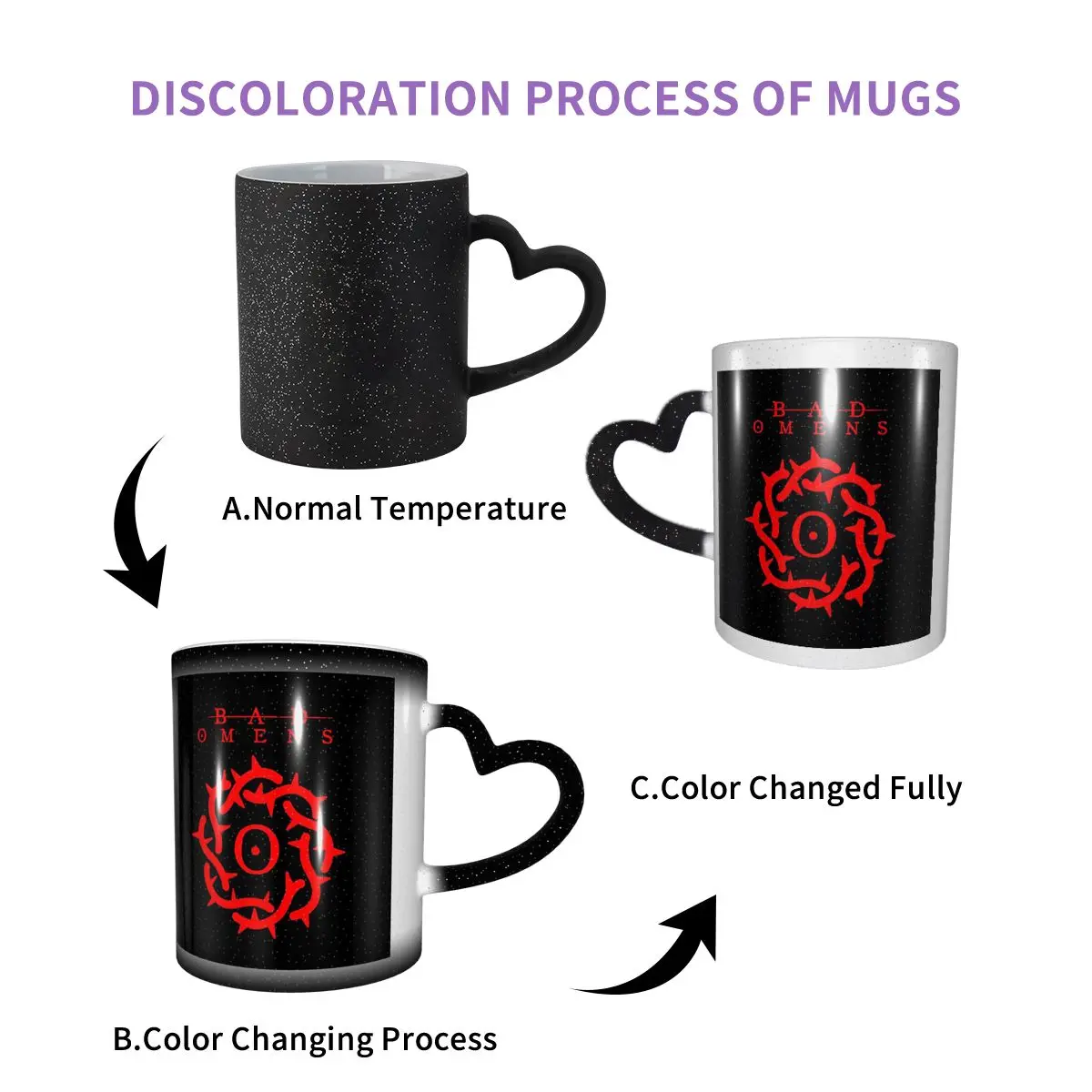 Bad Omens Band Logo Mug Funny Ceramic Coffee Cups Tea Mugs Milk Cup Drinkware Gift for Woman Man