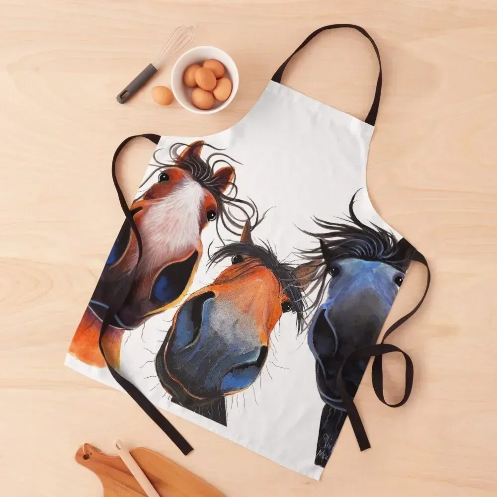 

HaPPY HoRSe PRiNT ' WHo LeFT THe GaTe OPeN  ' BY SHiRLeY MacARTHuR Apron For Cosmetologist Kitchen Tools Apron