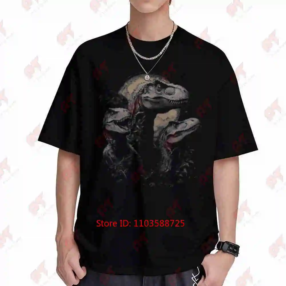 Raptor Dinosaur Retro Velociraptor Jurassic 90s Short Sleeve Tee 100% Cotton T-Shirt