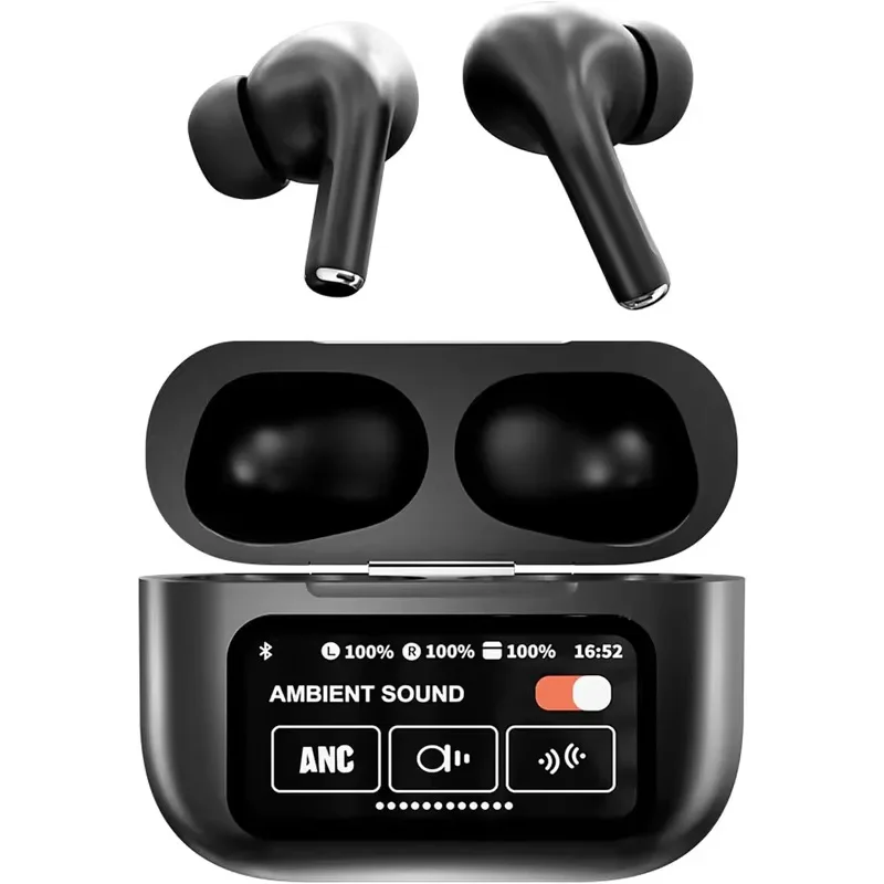 

A9Pro Black in Ear Multi Function Touch Screen Wireless Bluetooth Earphones Compatible with Dual System 5.4 Bluetooth Waterproof