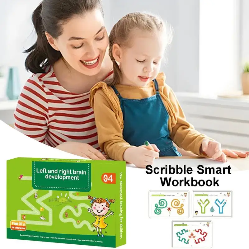 Toddler Letter Tracing Book Scribble Smart Workbook Practice Drawing Book Toddler Learning Children Educational Drawing