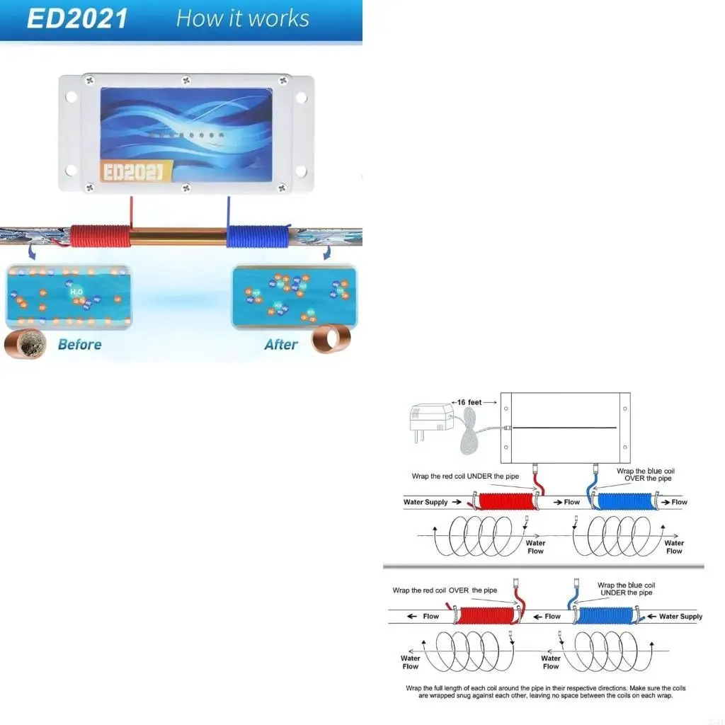 

Electronic Water Descaler System Reduces Limescale and Rust for Scale Prevention X37F