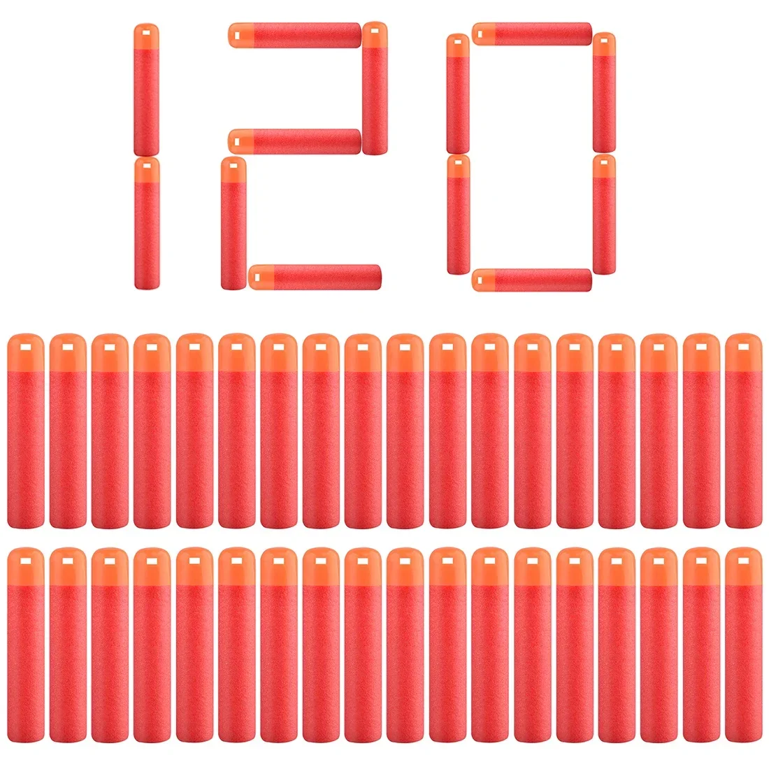 HOT60Pcs/Lot 9.5cm Red Sniper Rifle Darts Bullets for Nerf Mega Kids Toy Foam Refill Darts Big Hole Head Bullets Balas Nerf