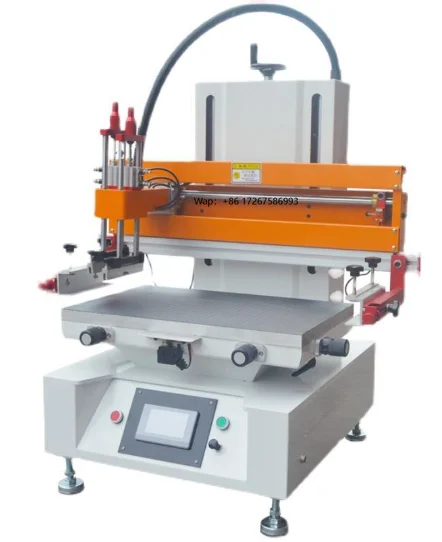 Flat Semi-Automatic Single Color Silk Screen Printing Machine Plastic Cup Paper Bag Printer  Equipment