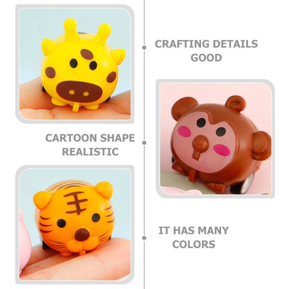 5 قطع سيارة قابلة للسحب للخلف تعمل بالاحتكاك للأطفال الصغار بتصميم كرتوني لامع للأطفال هدية لحفلات استقبال المولود الجديد #2