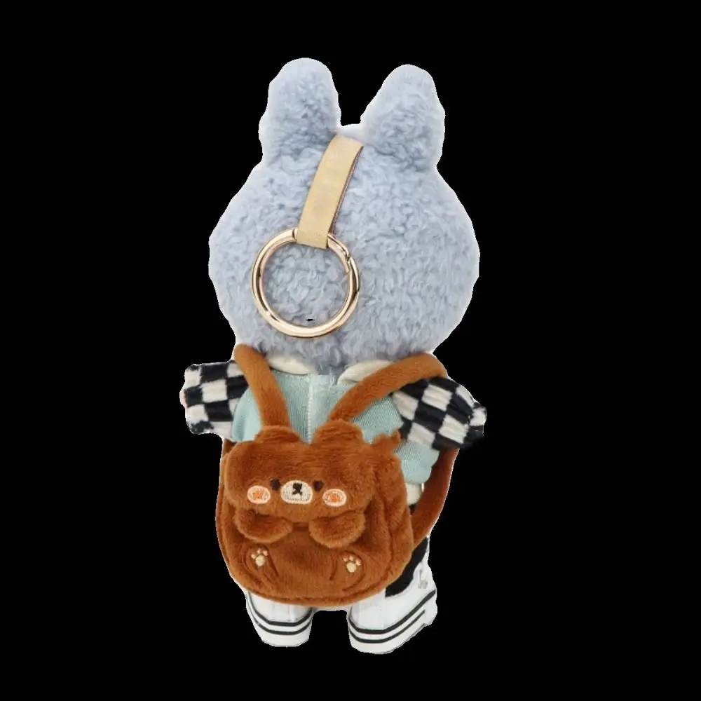 Mochila estilo Animal de 17Cm para Labubu, ropa hecha a mano, mochila para muñeca a juego, accesorios de ropa para muñeca de repuesto