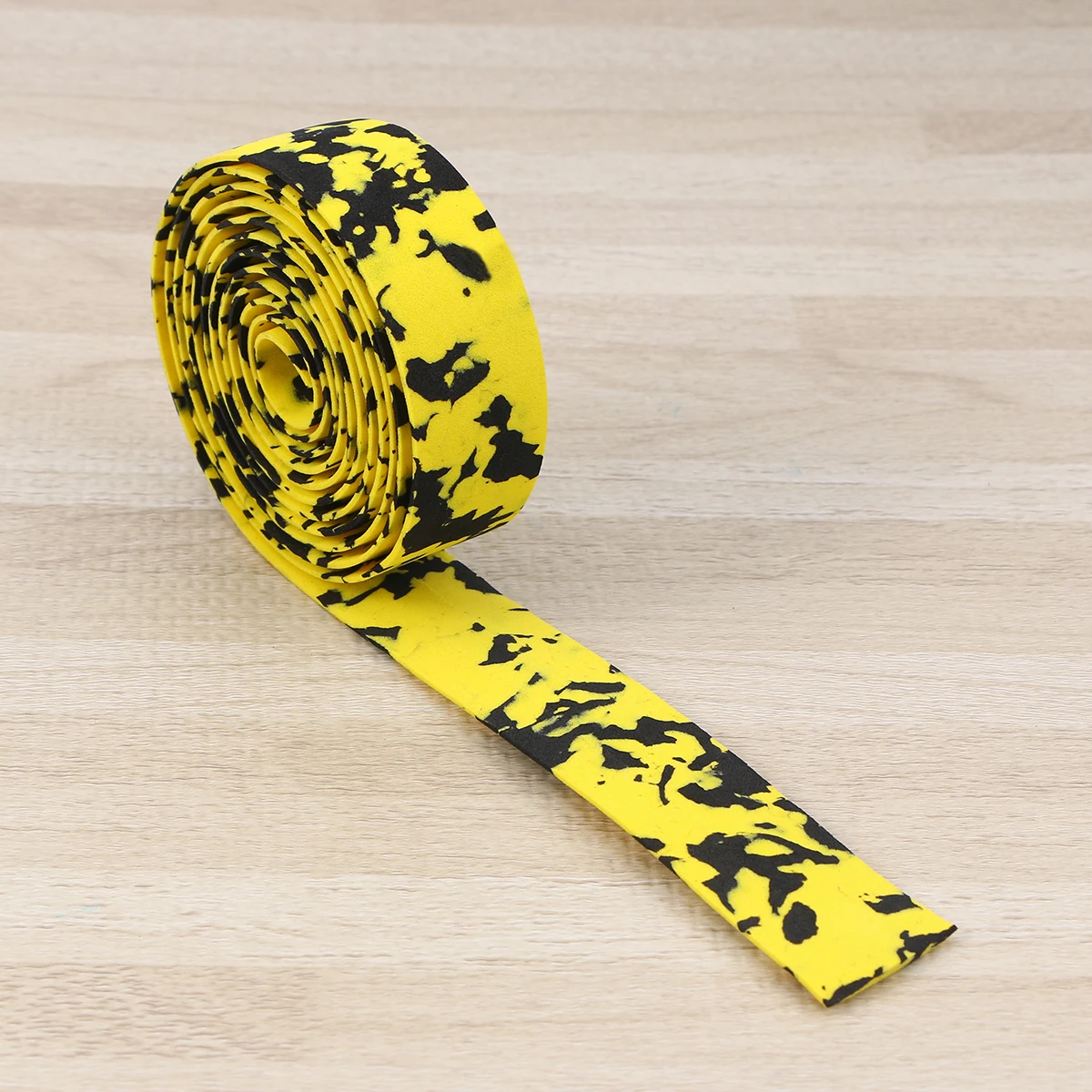 

1 Pair Mountain Bike Handlebar Tape Pu Comfortable Lightweight Eva Camouflage Yellow Black Exercise Bicycle Riding Band