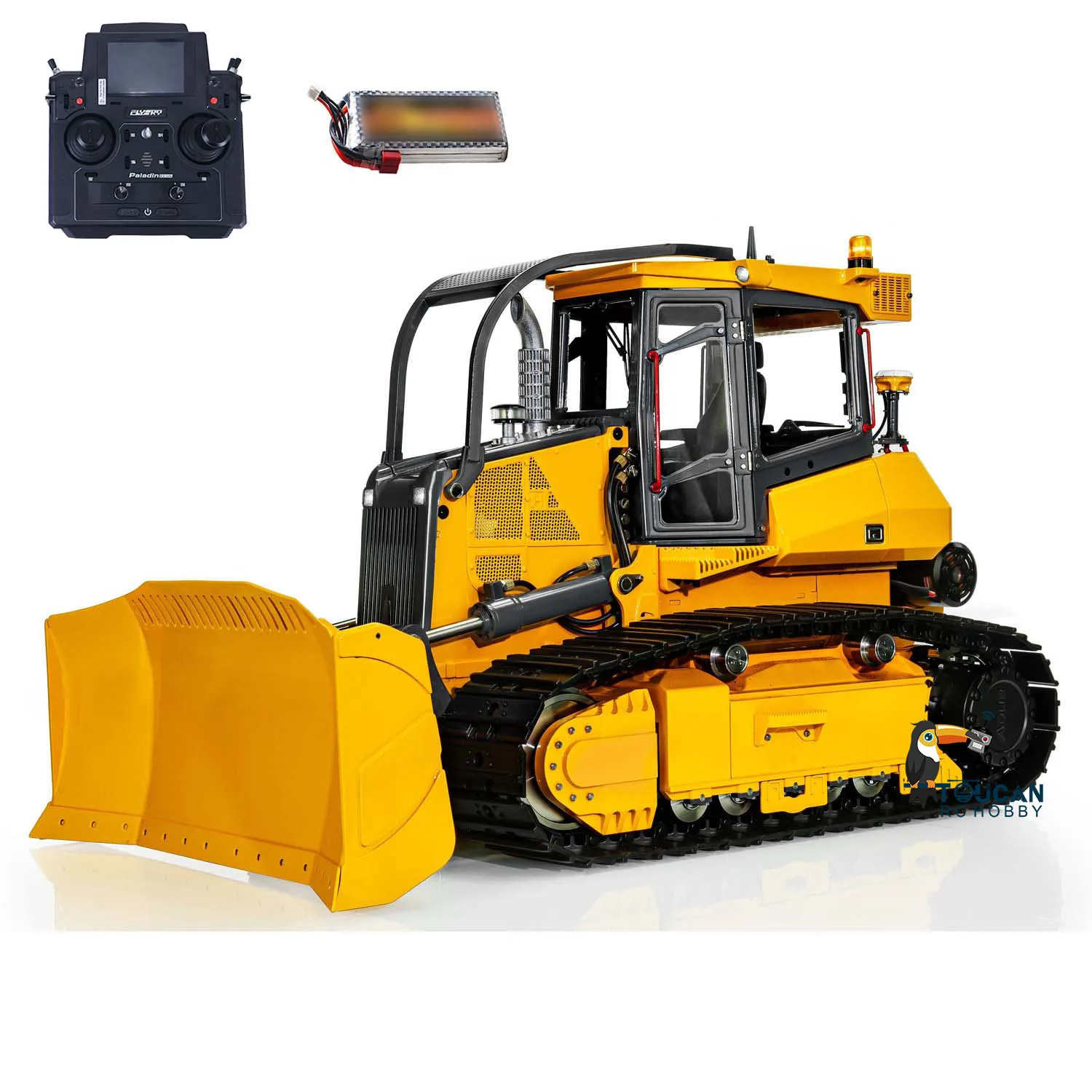 Lesu aoue 850k 1/14 hidráulico rc bulldozer pl18ev lite pista preta metal pintado acabado bulldoers para meninos presentes th22779