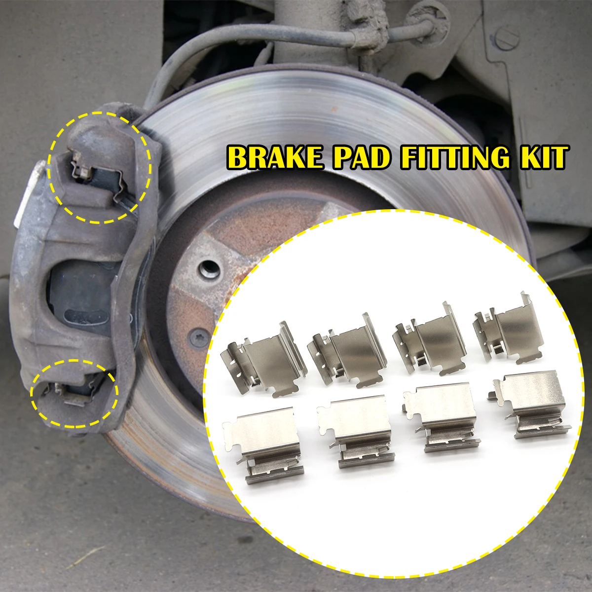 

Car Brake Pad Fitting Shoe Hardware Shims For Ford ESCORT TOURNEO CUSTOM GEELY EMGRAND Repair Kit Replacement Parts Accessories