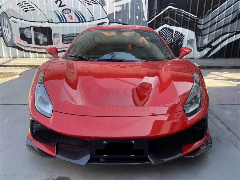 Dry Carbon Fiber Body Kit Front Bumper Rear Bumper Side Skirt For Ferrari 488 GTB  Upgrades Pista body kit