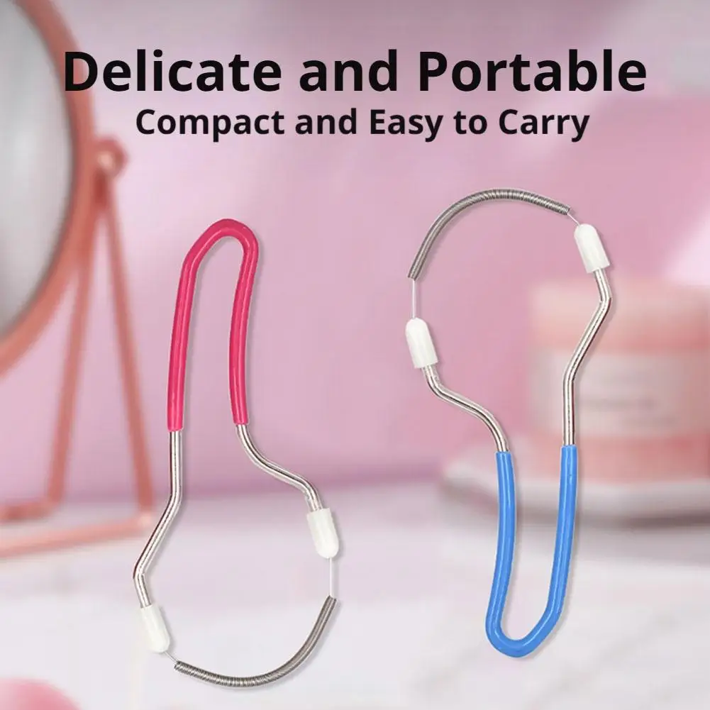 2Pcs Facial Hair Removal Tool Safe Painless Manual Spring Depilator Face Threading Epilator For Women Lip Chin Skin Care