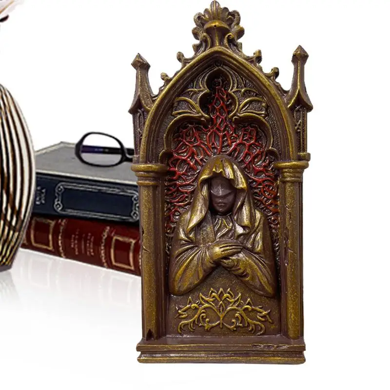 New Virgin Mary Statue Vintage Bookend Decor Decorative Bookends For Shelves Desks Unique Statue Bookends Desktop Book Stopper