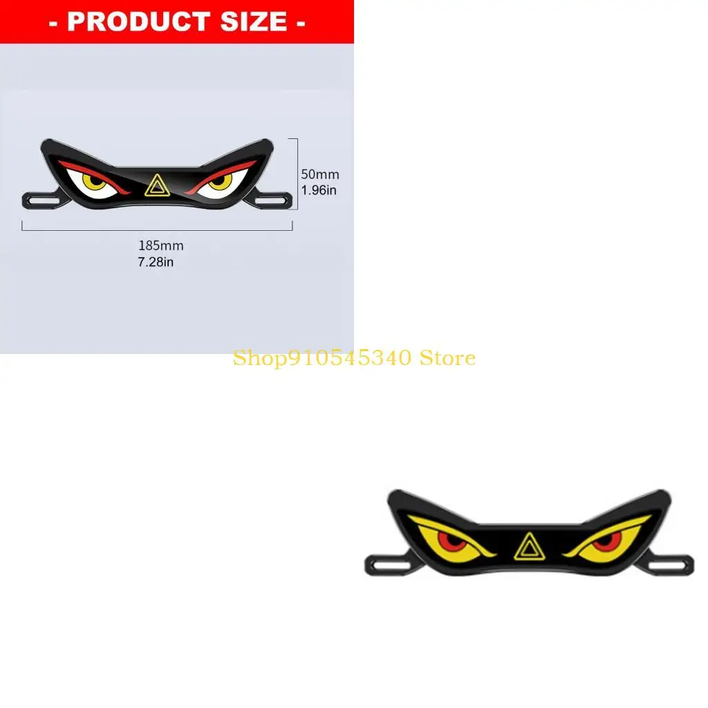 U2JA Rear Plate Lamp 12V Motorcycle License Plate Devil Eye Accent Light with ABS Housing for Custom Rear Lighting Upgrades Use