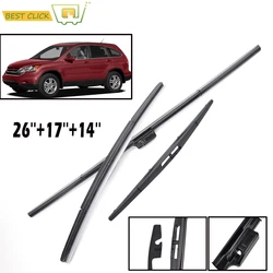 Misima Windscreen Wiper Blades For Honda CRV CR-V 2007-2011 3rd Generation Windshield Front Rear Set 2008 2009 2010 26