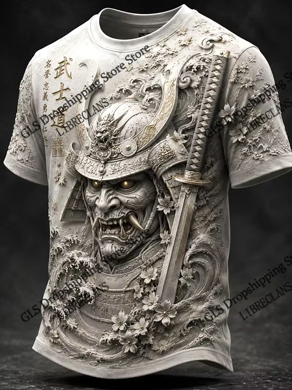 New Samurai Japanese Art 3d Print T-shirt Men Women Fashion Plus Size Street Short Sleeve Tops Tees Kids Tshirt Unisex Clothing