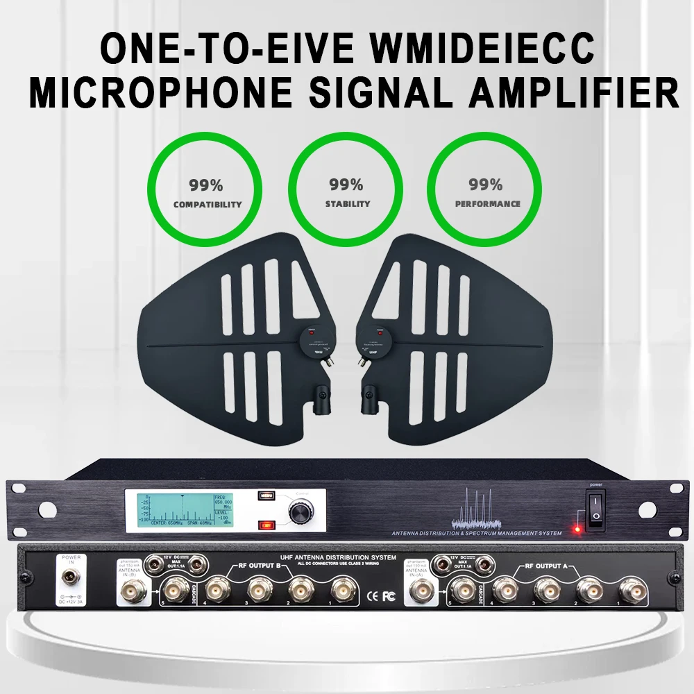 Paulkitson SP210/UA49B UHF Antenna Distribution System with Spectrum Management System RF Splitter Microphone Antenna Combiner