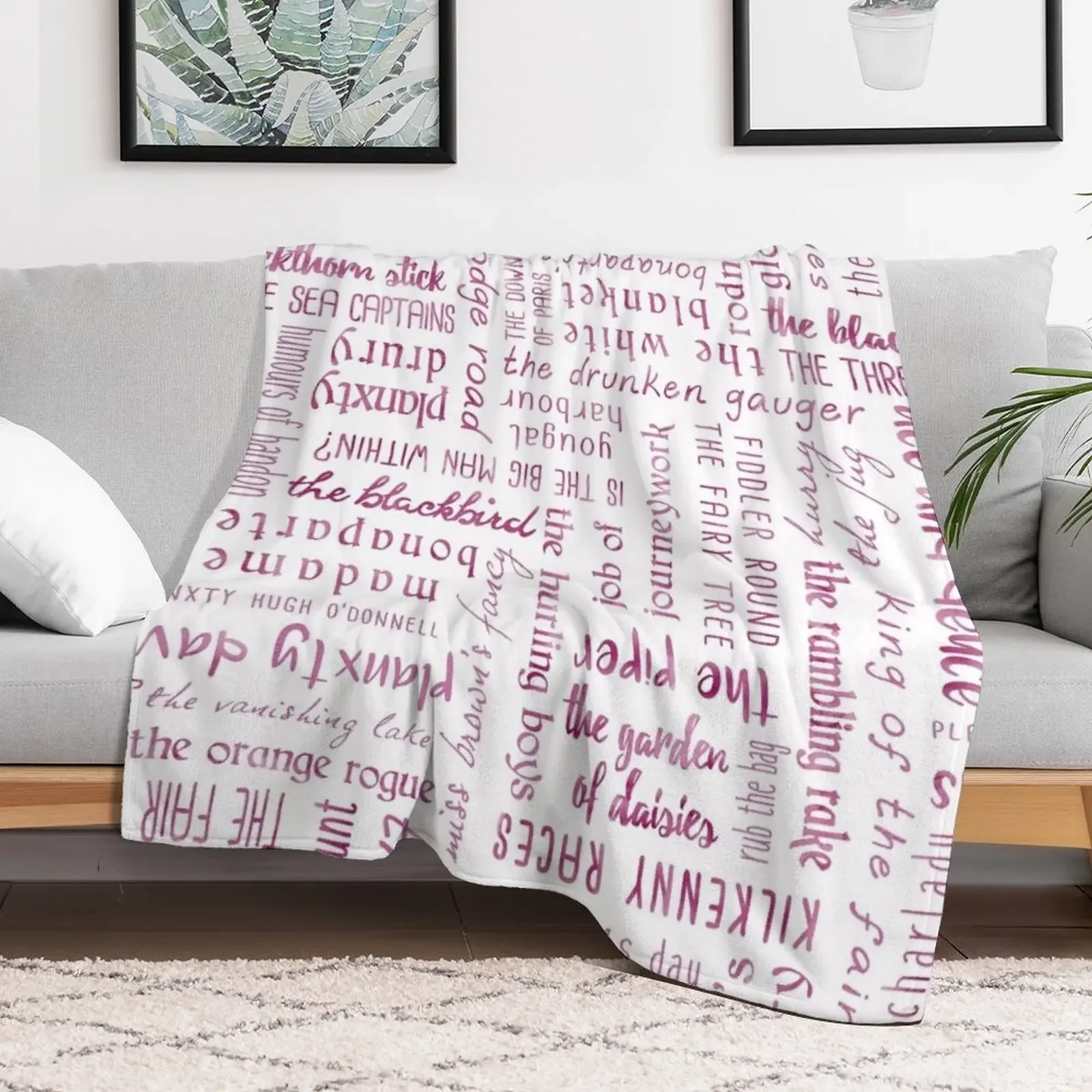 Irish Dance Sets -- Pink Throw Blanket Soft Breathable Blanket for Night Sleeping