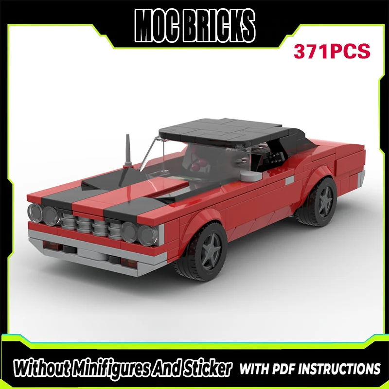 

Конструктор MOC: Модель городского автомобиля в стиле ретро, американский мускулистый автомобиль Hemi. Модульная технология. Подарки. Набор для сборки. Детские игрушки.