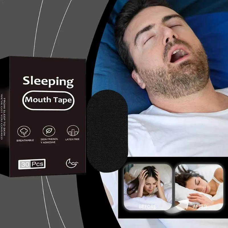

30Pcs Mouth Tape Sleep Strip Anti-Snoring Mouth Breathing Tape To Improve Sleep Mouth Stickers Snoring Lip Patch Swante