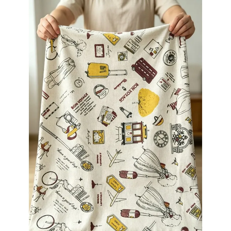 Mixed‑Blend Fabric with Girl Print Pattern Sewing Textile for Curtains, Tablecloths & Decorative Pillows DIY Craft Material